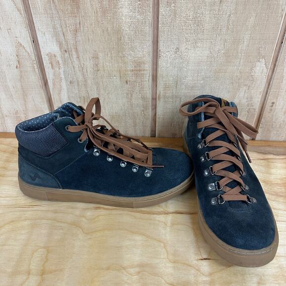 Forsake Lucie Mid Waterproof Hiking Boots Black Suede Women US 10 Excellent - Picture 1 of 8